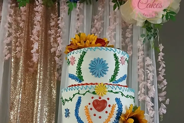 colorful birthday cake