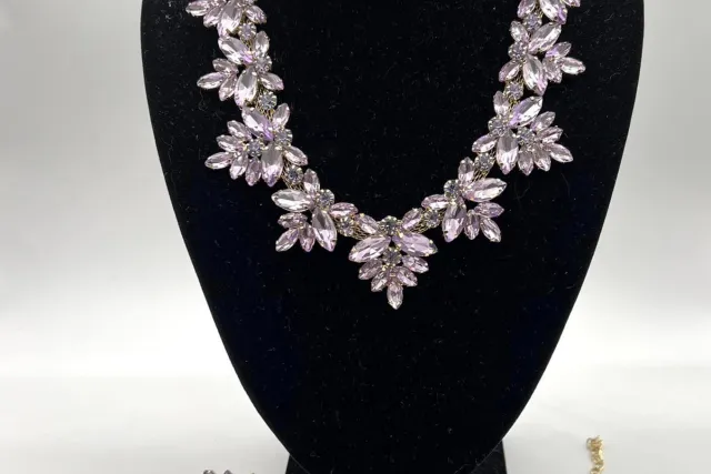 purple quinceanera necklace