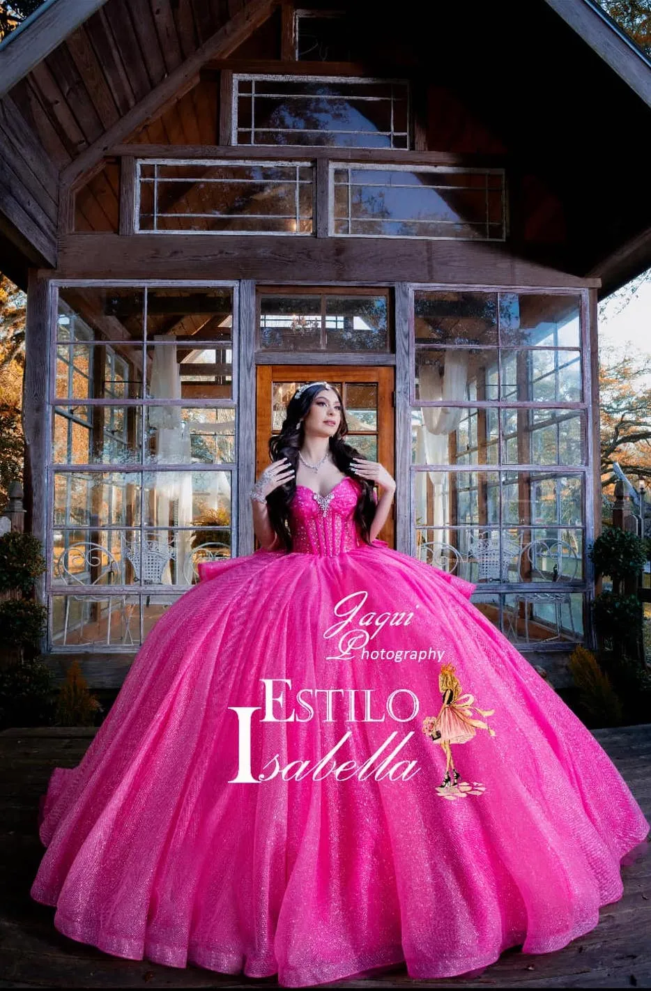 Estilo Isabella Bright Pink Quinceanera Dress