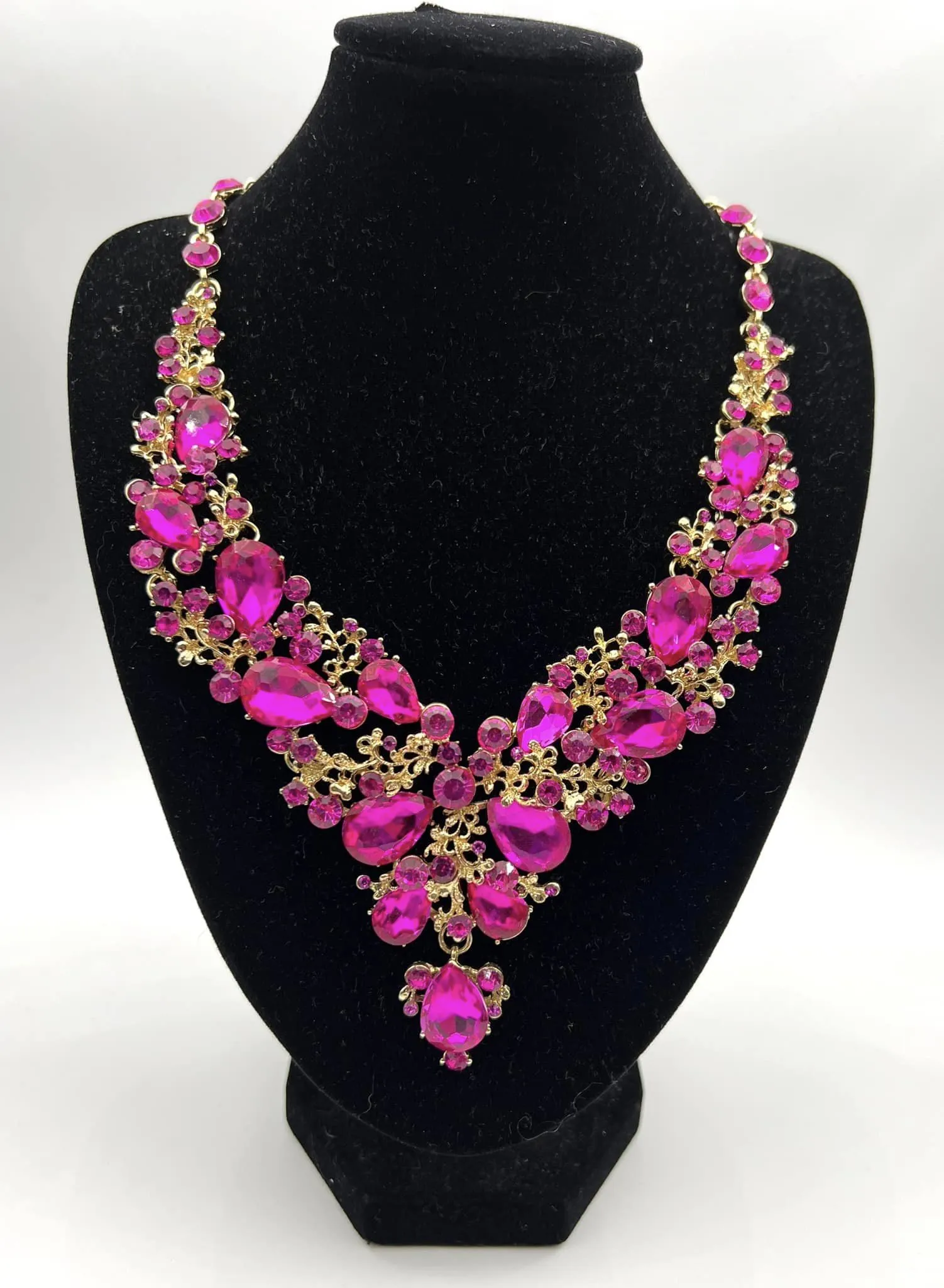 pink quinceanera necklace