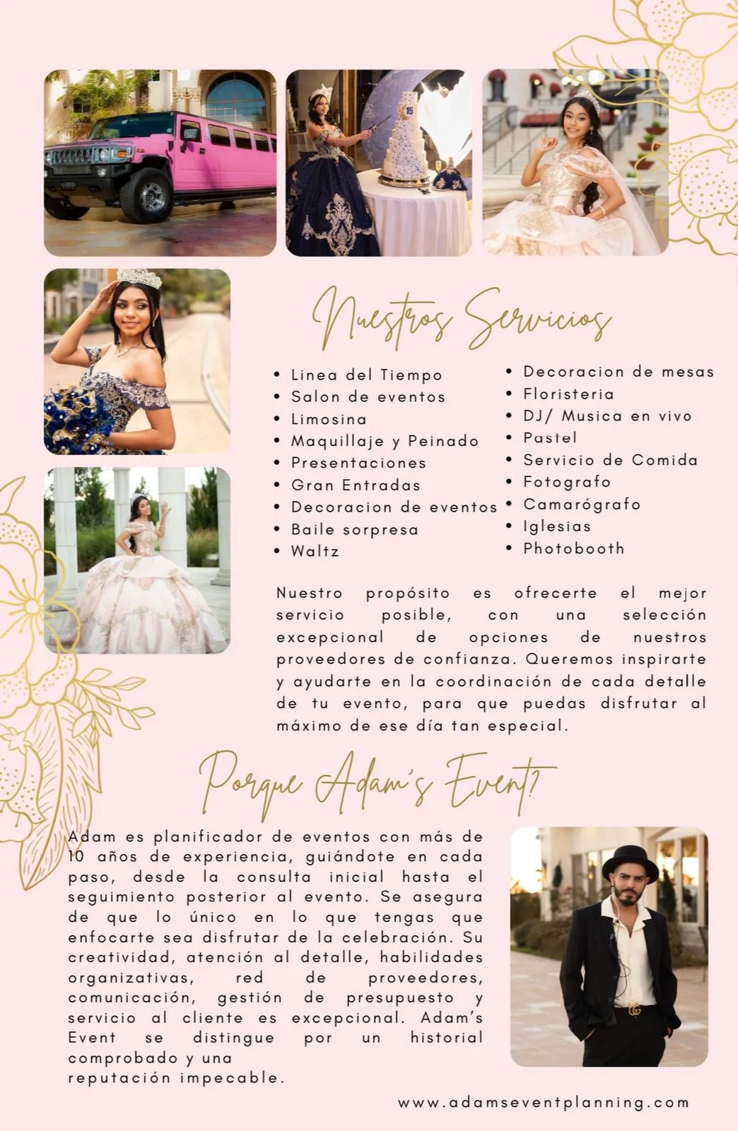 Adam's Event Planning Quinceanera